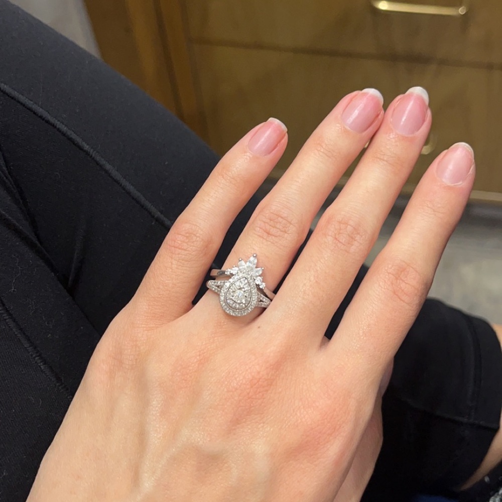 Zales vintage pear 1/2 CW engagement ring